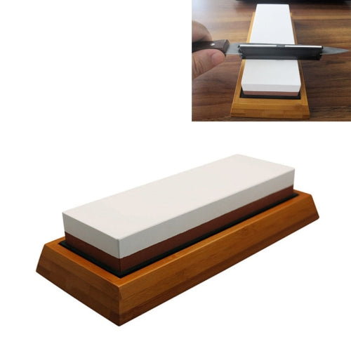 1000/6000 Red White Whetstone Double-sided Bamboo Base Set