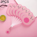 2 PCS Cartoon Fruit Fan Cool Folding Fan in Summer(Pink Pear)