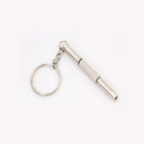 Multifunctional Keychain Repair Tool Screwdriver Portable Mini Multi Tool Key Ring(Silver)
