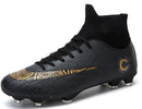 Outdoor High-top Non-slip Soccer Cleats Training Sneakers for Men, Size:42(2039 Black Long Nail)