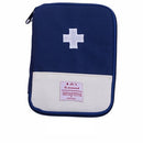 5 PCS Function Portable First Aid Kit Travel Emergency Drug Cotton Fabric Medicine Bag Pill Case Splitters Box(Blue)