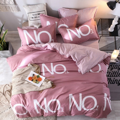 Classic Bedding Four-Piece Duvet Cover Sheet and Pillow Case Set, Size:For 1.8m Bed(Aloe Vera Cotton No.1)