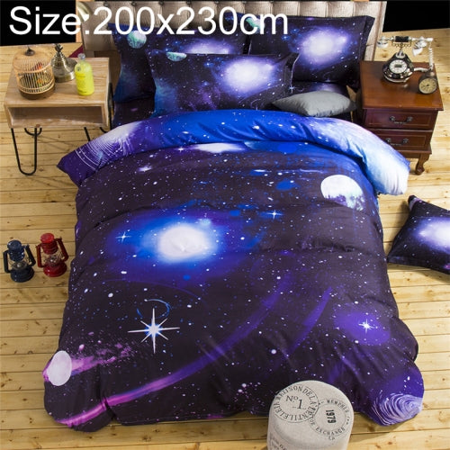 Bedding Sets Universe Outer Space Themed Bed Linen 3D Galaxy Duvet Cover, Size:200x230 (4 pcs)(xk007)