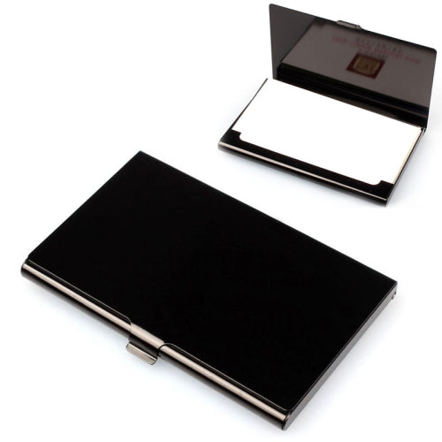 ThinTop Business ID Credit Card Holder Wallets Pocket Case Bank Credit Card Package Case Card Box Card Holder(Black)