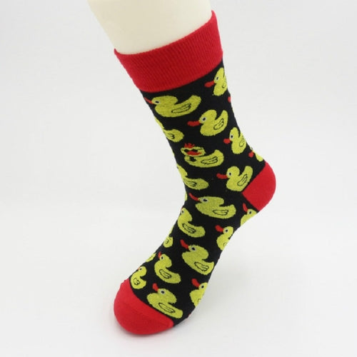 Cotton Personality Tide Socks Cartoon Tube Socks, Size:One Size(Black)