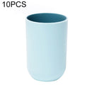 10 PCS Simple Wash Mouth Cup Home Brushing Cup Creative Couple Drinking Cup, Capacity:301-400ml(Light Blue)