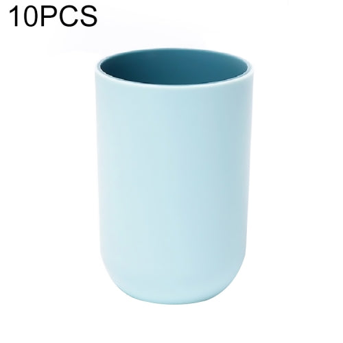 10 PCS Simple Wash Mouth Cup Home Brushing Cup Creative Couple Drinking Cup, Capacity:301-400ml(Light Blue)