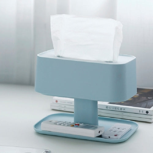 Multifunctional Living Room Coffee Table Napkins Paper Double-layer Storage Box(Light Blue)