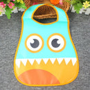 5 PCS Adjustable Baby Bibs Plastic Waterproof Lunch Feeding Bibs Baby Cartoon Feeding Cloth Children Baby Apron(Yellow clown)