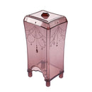 2 PCS Desktop Cotton Pad Storage Box Plastic Transparent Box(Coffee)