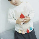Autumn Children Sweater Three-dimensional Alpaca Shape Round Neck Casual Sweater, Height:80cm(White)