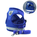 Adjustable Polyester Mesh Reflective Vest Lead Leash for Pet Dog, Size:L(Blue)