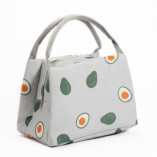 Thick Aluminum Foil Canvas Cold Insulation Outdoor Picnic Handbag(Light Gray)