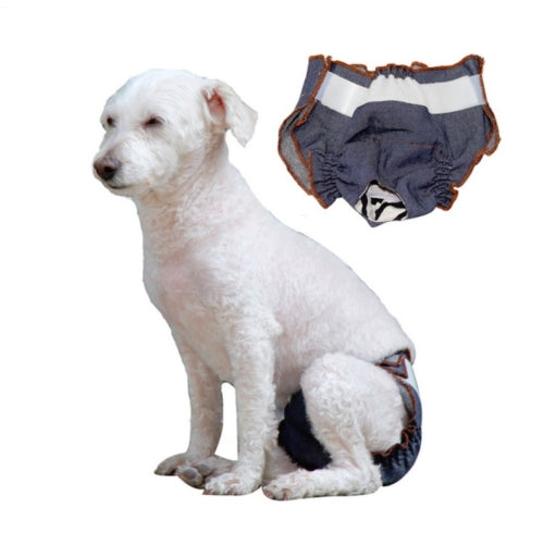 Anti-sorrow Female Dog Physiological Pants Urine-proof And Wet Pet Leak-proof Underwear, Size:M