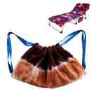 Tie-Dyed Microfiber Recliner Cover Beach Chair Towel Backpack Beach Towel, Size: 210 x 75cm(Coffee)