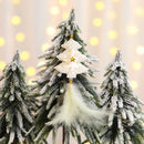 7 PCS Christmas Tree Feather Pendant Christmas Decoration Household Items Christmas Tree Pendant, Style:Christmas Tree(Gold)