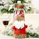 2 Pcs Christmas Decorations Knitted Imitation Bark Wine Bottle Cover(The Elderly)