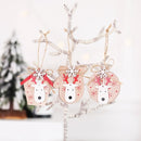 5 Sets Wooden Christmas Decorations Elk Christmas Tree Pendant(B)