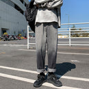 Gradient Color Loose Fashion Jeans Straight Wide Leg Pants, Size: XXL(Black)