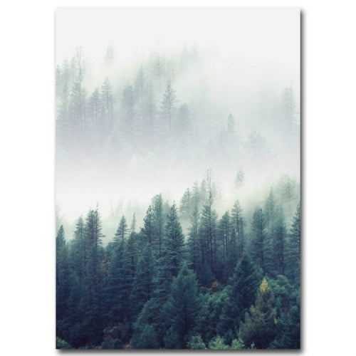 2 PCS Living Room Home Nordic Decoration Forest Landscape Wall Art Poster, Size (Inch):50x70cm canvas(Picture 1)