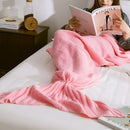Mermaid Tail Blanket For Adult Super Soft Sleeping Knitted Blankets, Size:180 x 80cm(Pink)