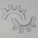 1 Pair Cute Wooden 3D Eyelash Wall Sticker Decor Bedroom Background Wall Sticker(Silver)