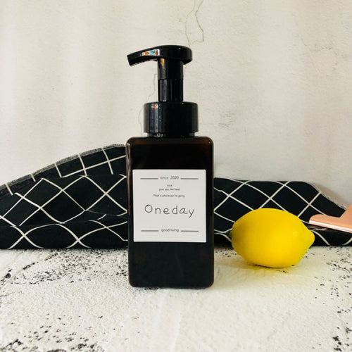 450ml Foam Press Bottle Bubbling Sub-bottle, Style:Square One Day(White)