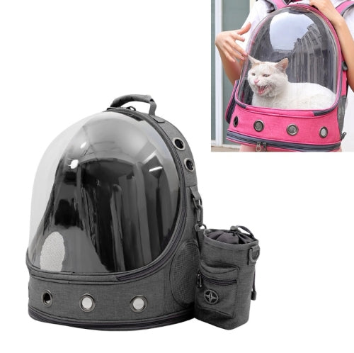 Pet Portable Transparent Space Capsule Backpack(Dark Gray)