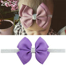 2 PCS Baby Hair Bow Fower Headband Silver Ribbon Hair Band Handmade DIY Hair Accessories, Size:One Size(5