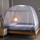 Zipper Double Door Free Installation Wire Yurt Foldable Mosquito Net, Size:150x200x145 cm(Gray)