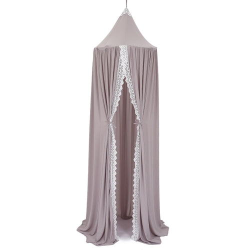 Children Room Summer Chiffon Lace Dome Tent Mosquito Net(Gray)