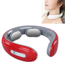 Intelligent Wireless Electromagnetic Pulse Cervical Spine Physiotherapy Instrument Neck Protector(Red)