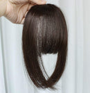 Women Fake Fringe Clip In Bangs Hair Extensions with High Temperature Synthetic Fiber(Black)