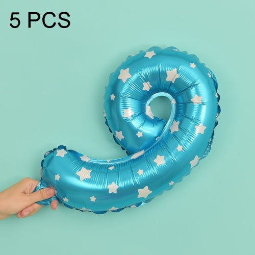 5 PCS 16 Inch Number Foil Balloons Happy Birthday Party Wedding Balloons