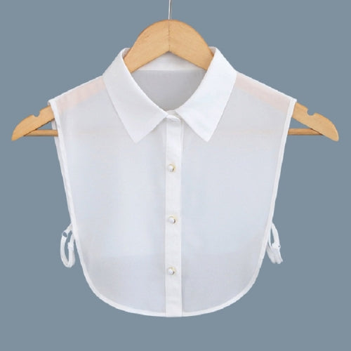 Ladies Joker Shirt Chiffon Shirt Fake Collar Clothing Accessories, Size:One Size(White)