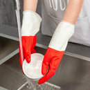 10 PCS Household Two-color Washing Gloves Housework Cleaning Laundry Dishwashing Latex Gloves, Size:M
