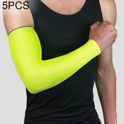 5 PCS Breathable Quick Dry UV Protection Running Arm Sleeves Basketball Elbow Pad Fitness Armguards Sports Cycling Arm Warmers