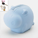 Portable Mini Fun Animal Silicone Simple Wallet, Style:Hippopotamus