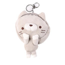 Plush Coin Purse Cartoon Small Wallet Key Coin Storage Bag(Silvery Gray)