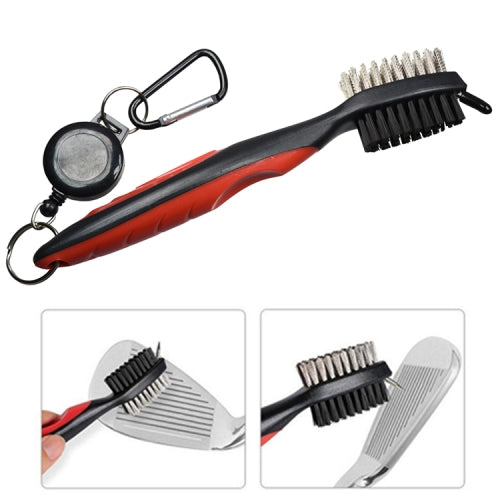 2 PCS Golf Club Brush Ball Slot Cleaning Brush Cleaning Set(Red)