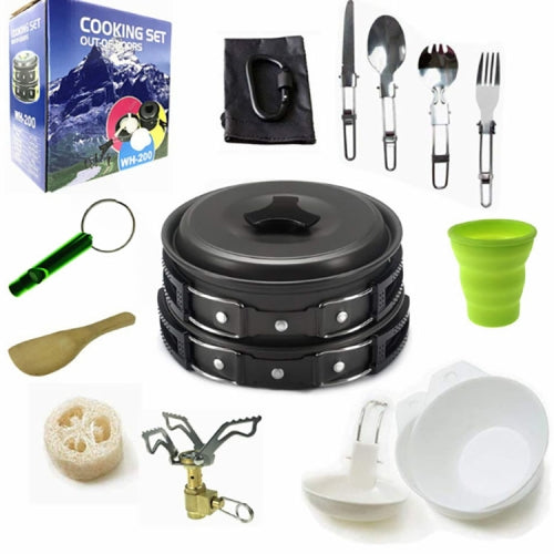 Camping cookware Outdoor cookware set(Black)