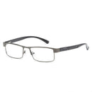 Simple Matel Frame Reading Glasses Hyperopia Eyeglasses +2.00D(Gun-color)