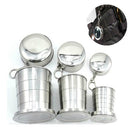 Stainless Steel Camping Folding Cup Traveling Outdoor Camping Hiking Mug Portable Collapsible Cup M 150ML