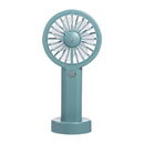 Desktop Outdoor Portable Handheld USB Charging Fan with Colorful Lights(Dark Blue)
