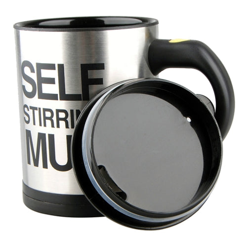 400ml Mugs Automatic Electric Self Stirring Mug Cup Coffee Milk Mixing Mug Smart Stainless Steel Juice Mix Cup Drinkware(Black)