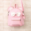 Cartoon Backpack Dual-use Children Cute Bow Small Backpack Shoulder Bag(Pink)