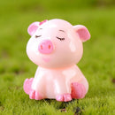 5 PCS Piglet Family Cartoon Resin Crafts, Style: Beauty Pig