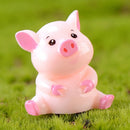 5 PCS Piglet Family Cartoon Resin Crafts, Style:Handsome Pig