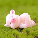 5 PCS Piglet Family Cartoon Resin Crafts, Style:Sleeping Pig