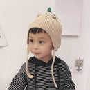 Cartoon Dinosaur Shape Baby Bomber Hat Knitting Wool Pullover Hat, Suitable Age:About 6-30 Months(Beige)